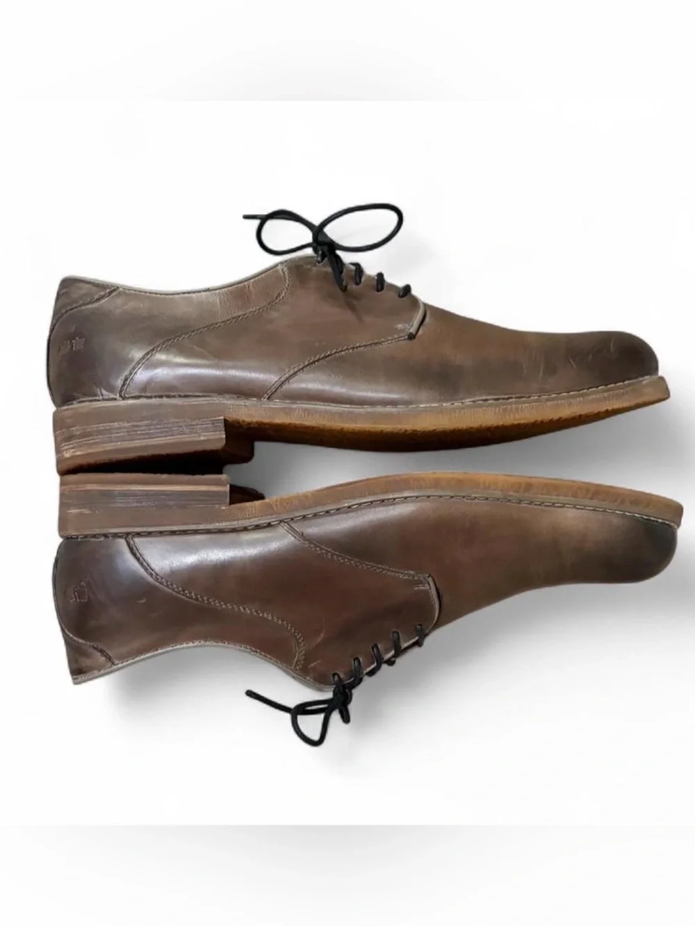 Bed|Stu Luz Men’s 11.5 US Shoes Leather Rustic Brown Casual Lace Up Oxford